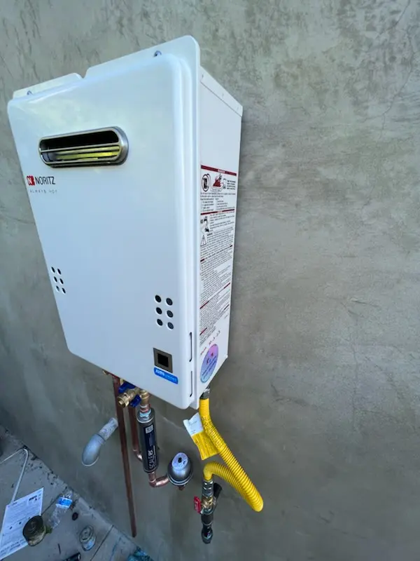 Tankless water heater installation for Carr homes